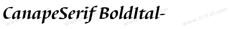 CanapeSerif BoldItal字体转换